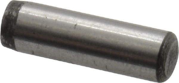 Value Collection - 3/16" Diam x 5/8" Pin Length Alloy Steel Oversized Dowel Pin - C 50-58 Hardness, 7,200 Lb Breaking Strength, 1 Beveled & 1 Rounded End - USA Tool & Supply