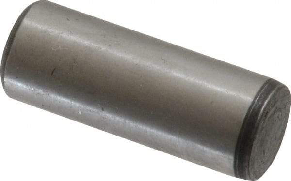 Value Collection - 3/8" Diam x 1" Pin Length Alloy Steel Oversized Dowel Pin - C 50-58 Hardness, 28,700 Lb Breaking Strength, 1 Beveled & 1 Rounded End - USA Tool & Supply