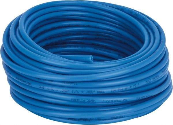 Coilhose Pneumatics - 1/4" ID x 3/8" OD, 100' Long, Polyethylene Tube - Blue, 192 Max psi, -60 to 200°F - USA Tool & Supply