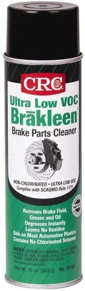 CRC - Ultra Low-VOC Brake Parts Cleaner - 20 Ounce Aerosol Can - USA Tool & Supply