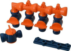 Loc-Line - 1/2" Hose Inside Diam, Coolant Hose Manifold - For Use with Loc-Line Modular Hose System and Shields, 6 Pieces - USA Tool & Supply