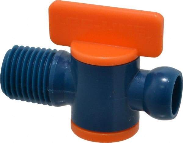 Loc-Line - 2 Piece, 1/4" ID Coolant Hose NPT Valve - Male to Female Connection, Acetal Copolymer Body, 1/4 NPT, Use with Loc-Line Modular Hose Systems - USA Tool & Supply