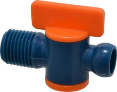 Loc-Line - 2 Piece, 1/4" ID Coolant Hose NPT Valve - Male to Female Connection, Acetal Copolymer Body, 1/4 NPT, Use with Loc-Line Modular Hose Systems - USA Tool & Supply