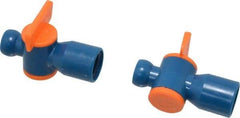 Loc-Line - 2 Piece, 1/4" ID Coolant Hose Valve Pack - Female to Male Connection, Acetal Copolymer Body, 1/4 NPT, Use with Loc-Line Modular Hose Systems - USA Tool & Supply