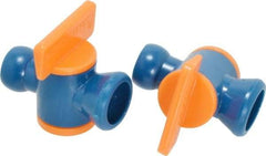 Loc-Line - 2 Piece, 1/4" ID Coolant Hose In-Line Valve - Female to Ball Connection, Acetal Copolymer Body, Unthreaded, Use with Loc-Line Modular Hose Systems - USA Tool & Supply