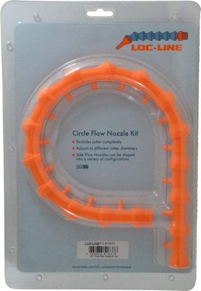 Loc-Line - 1/2" Hose Inside Diam x 1/2" Nozzle Diam, Coolant Hose Nozzle Kit - For Use with Loc-Line Modular Hose System, 16 Pieces - USA Tool & Supply