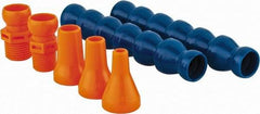 Loc-Line - 13" Hose Length, 1/2, 1/4 & 3/8" Nozzle Diam, 1/2" Hose ID, Coolant Hose Kit - 3/8 & 1/2" NPT For Loc-Line Modular Hose Systems - USA Tool & Supply