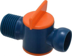 Loc-Line - 2 Piece, 1/2" ID Coolant Hose NPT Valve - Male to Female Connection, Acetal Copolymer Body, 1/2 NPT, Use with Loc-Line Modular Hose Systems - USA Tool & Supply