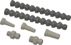 Cedarberg - 6 Piece, 13" Hose Length, 1/16, 1/4 & 1/8" Nozzle Diam, 1/4" Hose ID, Coolant Hose Kit - 1/8 & 1/4" NPT For Snap-Loc Modular Hose Systems - USA Tool & Supply