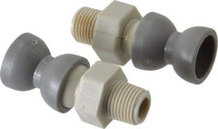 Cedarberg - 2 Piece, 1/4" Hose ID, Female to Male Coolant Hose Pipe Thread Connector - 1/8" NPT, For Snap-Loc Modular Hose Systems - USA Tool & Supply