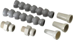Cedarberg - 6 Piece, 13" Hose Length, 1/2, 1/4 & 3/8" Nozzle Diam, 1/2" Hose ID, Coolant Hose Kit - 3/8 & 1/2" NPT For Snap-Loc Modular Hose Systems - USA Tool & Supply