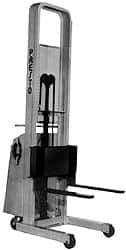 Presto Lifts - 1,000 Lb Capacity, 52" Lift Height, Battery Operated Lift - 5-1/4" Lowered Height, 15" Load Center, 25" Fork Length, 27" Overall Width - USA Tool & Supply