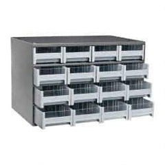 Akro-Mils - 16 Drawer, Small Parts Modular Steel Frame Storage Cabinet - 11" Deep x 17" Wide x 11" High - USA Tool & Supply