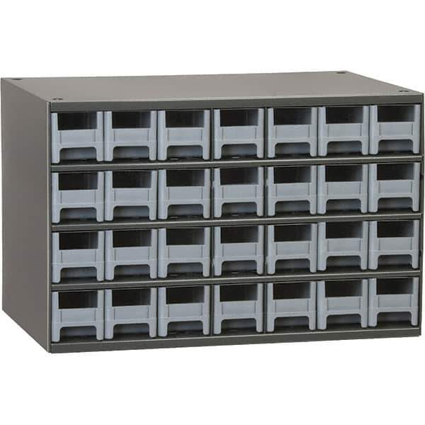 Akro-Mils - 28 Drawer, Small Parts Modular Steel Frame Storage Cabinet - 11" Deep x 17" Wide x 11" High - USA Tool & Supply