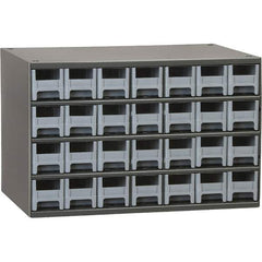 Akro-Mils - 28 Drawer, Small Parts Modular Steel Frame Storage Cabinet - 11" Deep x 17" Wide x 11" High - USA Tool & Supply