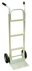 Harper Trucks - 600 Lb Capacity 49" OAH Hand Truck - High Back Dual Handle, Aluminum, Solid Rubber Wheels - USA Tool & Supply