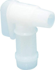 Made in USA - 3/4" NPT Polyethylene Rigid Drum Faucet - No Arrester, Manual Closing - USA Tool & Supply