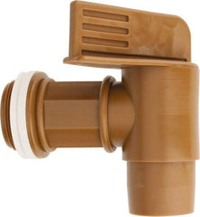 Made in USA - 2" NPT Polyethylene Rigid Drum Faucet - No Arrester, Manual Closing - USA Tool & Supply