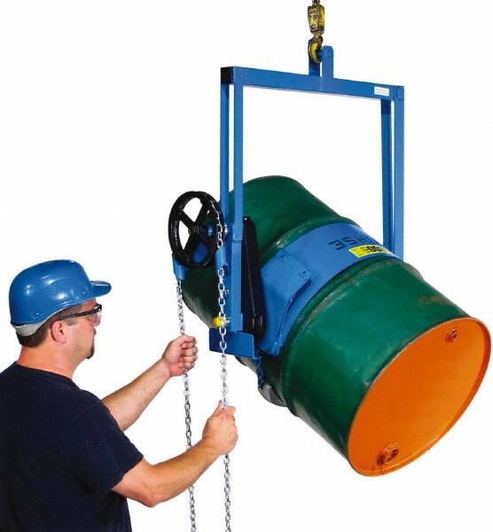 Made in USA - 1,500 Lb Load Capacity, 55 Gal Drum Carrier - 10" Wide x 39" High - USA Tool & Supply