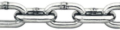 Pewag - 1/8" Welded Stainless Steel Chain - 410 Lb Capacity, Grade 30, Cut to Length, Stainless Steel, Bright Finish - USA Tool & Supply