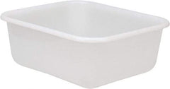 Rubbermaid - 2.8 Gal, White Polyethylene Tote Container - Nesting, 14.4" Long x 12.4" Wide x 5.4" High - USA Tool & Supply