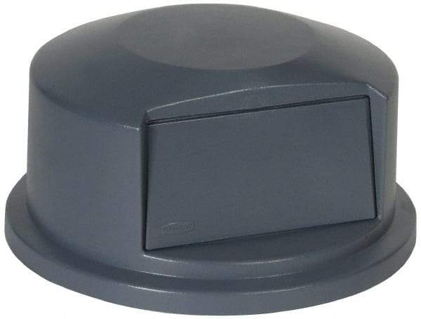 Rubbermaid - Round Lid for Use with 44 Gal Round Trash Cans - Gray, Polyethylene, For 2643 Brute Trash Cans - USA Tool & Supply