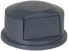 Rubbermaid - Round Lid for Use with 44 Gal Round Trash Cans - Gray, Polyethylene, For 2643 Brute Trash Cans - USA Tool & Supply