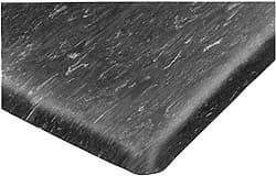 Wearwell - 3' Long x 2' Wide, Dry Environment, Anti-Fatigue Matting - Black, Vinyl with Nitrile Blend Base, Beveled on 4 Sides - USA Tool & Supply