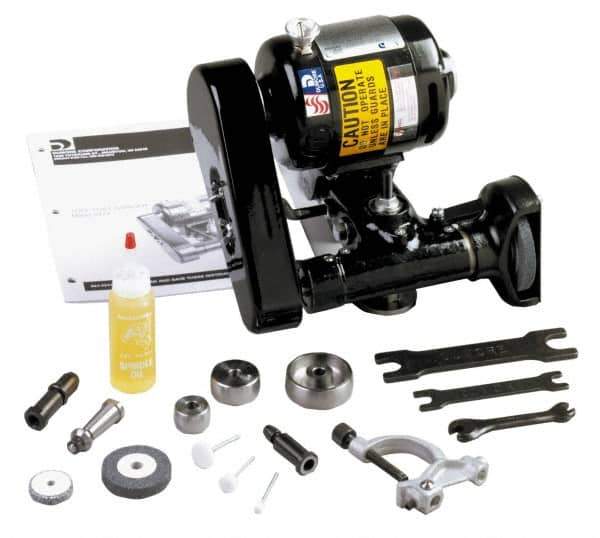 Dumore - Integral, Internal and External Spindle, Tool Post Grinder - 1/8, 8 to 14 Inch Lathe Swing Compatibility, 1/4 hp, 115 Volts, 3/8 Inch Spindle Hole Diameter - USA Tool & Supply