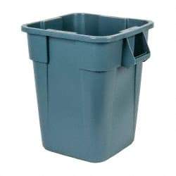 Rubbermaid - 40 Gal Gray Square Trash Can - Polyethylene, 28-3/4" High x 23-1/2" Long x 23-1/2" Wide - USA Tool & Supply