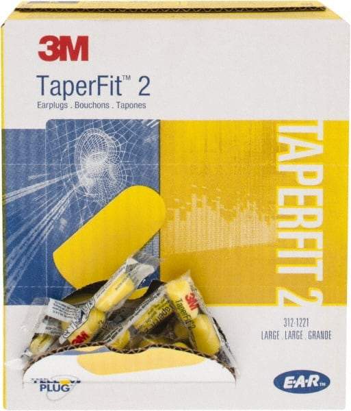 3M - Disposable, Uncorded, 32 dB Earplugs - Yellow, 200 Pairs - USA Tool & Supply