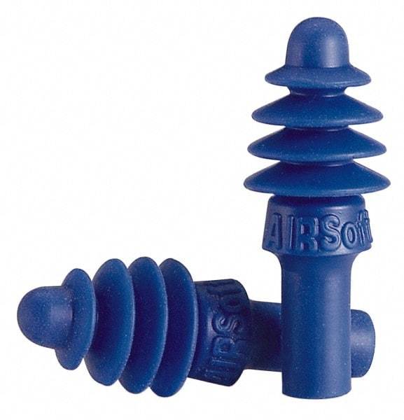 Howard Leight - Reusable, Uncorded, 27 dB, Flange Earplugs - Blue, 50 Pairs - USA Tool & Supply