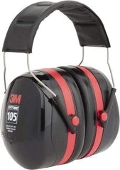 3M - Over the Head Black & Red Earmuffs - 30 NRR Rating - USA Tool & Supply