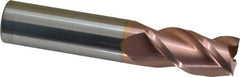 Accupro - 3/4", 1-1/2" LOC, 3/4" Shank Diam, 4" OAL, 3 Flute, Solid Carbide Square End Mill - Single End, TiCN Finish, Spiral Flute, 40° Helix, Centercutting, Right Hand Cut, Right Hand Flute - USA Tool & Supply