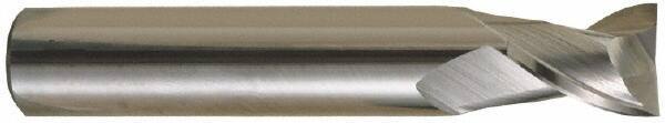 OSG - 8mm, 19mm LOC, 8mm Shank Diam, 60mm OAL, 2 Flute, Solid Carbide Square End Mill - Single End, Uncoated, Spiral Flute, 30° Helix, Centercutting, Right Hand Cut, Right Hand Flute, Series 8120 - USA Tool & Supply