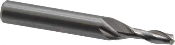 OSG - 3.5mm, 10mm LOC, 6mm Shank Diam, 45mm OAL, 2 Flute, Solid Carbide Square End Mill - Single End, Uncoated, Spiral Flute, 30° Helix, Centercutting, Right Hand Cut, Right Hand Flute, Series 8120 - USA Tool & Supply