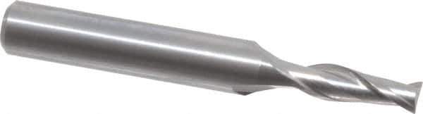 OSG - 4mm, 11mm LOC, 6mm Shank Diam, 45mm OAL, 2 Flute, Solid Carbide Square End Mill - Single End, Uncoated, Spiral Flute, 30° Helix, Centercutting, Right Hand Cut, Right Hand Flute, Series 8120 - USA Tool & Supply