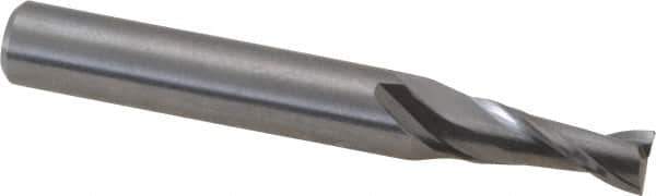 OSG - 4.5mm, 11mm LOC, 6mm Shank Diam, 45mm OAL, 2 Flute, Solid Carbide Square End Mill - Single End, Uncoated, Spiral Flute, 30° Helix, Centercutting, Right Hand Cut, Right Hand Flute, Series 8120 - USA Tool & Supply