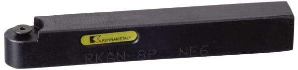 Kennametal - RKA, Neutral Cut, 0° Lead Angle, 1/2" Shank Height x 7/16" Shank Width, Negative Rake Indexable Turning Toolholder - 3-1/2" OAL, RD 8P Insert Compatibility, Series Kendex - USA Tool & Supply