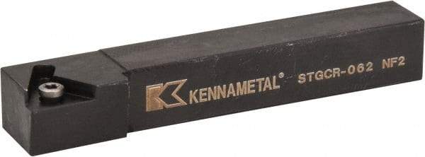 Kennametal - STGC, Right Hand Cut, 0° Lead Angle, 3/8" Shank Height x 3/8" Shank Width, Neutral Rake Indexable Turning Toolholder - 2-1/2" OAL, TC..21.5. Insert Compatibility, Series Screw-On - USA Tool & Supply