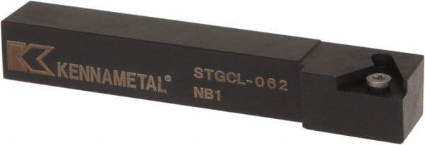 Kennametal - STGC, Left Hand Cut, 0° Lead Angle, 3/8" Shank Height x 3/8" Shank Width, Neutral Rake Indexable Turning Toolholder - 2-1/2" OAL, TC..21.5. Insert Compatibility, Series Screw-On - USA Tool & Supply