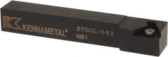 Kennametal - STGC, Left Hand Cut, 0° Lead Angle, 3/8" Shank Height x 3/8" Shank Width, Neutral Rake Indexable Turning Toolholder - 2-1/2" OAL, TC..21.5. Insert Compatibility, Series Screw-On - USA Tool & Supply