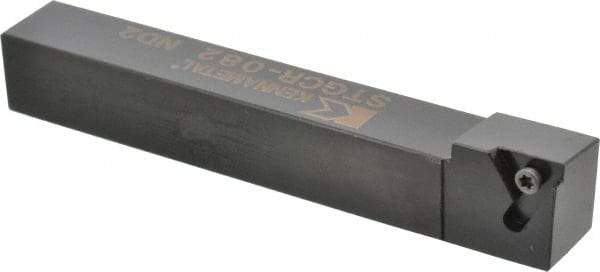 Kennametal - STGC, Right Hand Cut, 0° Lead Angle, 1/2" Shank Height x 1/2" Shank Width, Neutral Rake Indexable Turning Toolholder - 3-1/2" OAL, TC..21.5. Insert Compatibility, Series Screw-On - USA Tool & Supply