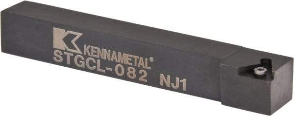 Kennametal - STGC, Left Hand Cut, 0° Lead Angle, 1/2" Shank Height x 1/2" Shank Width, Neutral Rake Indexable Turning Toolholder - 3-1/2" OAL, TC..21.5. Insert Compatibility, Series Screw-On - USA Tool & Supply