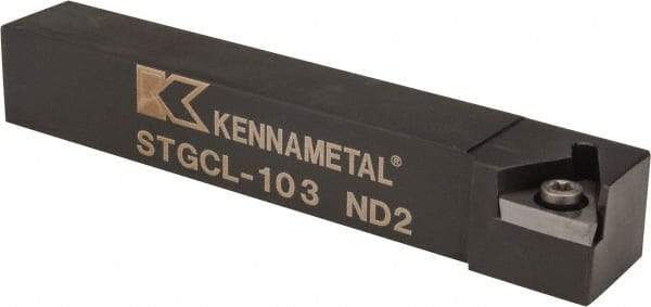 Kennametal - STGC, Left Hand Cut, 0° Lead Angle, 5/8" Shank Height x 5/8" Shank Width, Neutral Rake Indexable Turning Toolholder - 4" OAL, TC..32.5. Insert Compatibility, Series Screw-On - USA Tool & Supply