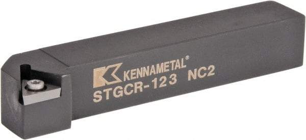 Kennametal - STGC, Right Hand Cut, 0° Lead Angle, 3/4" Shank Height x 3/4" Shank Width, Neutral Rake Indexable Turning Toolholder - 4-1/2" OAL, TC..32.5. Insert Compatibility, Series Screw-On - USA Tool & Supply
