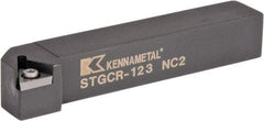 Kennametal - STGC, Right Hand Cut, 0° Lead Angle, 3/4" Shank Height x 3/4" Shank Width, Neutral Rake Indexable Turning Toolholder - 4-1/2" OAL, TC..32.5. Insert Compatibility, Series Screw-On - USA Tool & Supply