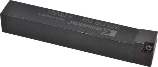 Kennametal - SCLC, Right Hand Cut, 5° Lead Angle, 5/8" Shank Height x 5/8" Shank Width, Neutral Rake Indexable Turning Toolholder - 4" OAL, CC..21.5. Insert Compatibility, Series Screw-On - USA Tool & Supply