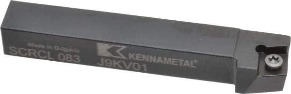 Kennametal - SCRC, Left Hand Cut, 15° Lead Angle, 1/2" Shank Height x 1/2" Shank Width, Neutral Rake Indexable Turning Toolholder - 3-1/2" OAL, CC..32.5. Insert Compatibility, Series Screw-On - USA Tool & Supply