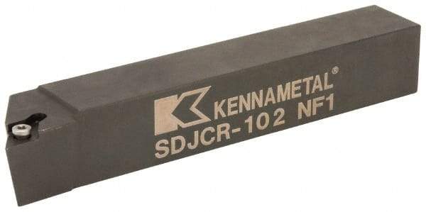 Kennametal - SDJC, Right Hand Cut, 3° Lead Angle, 5/8" Shank Height x 5/8" Shank Width, Neutral Rake Indexable Turning Toolholder - 4" OAL, DC..21.5. Insert Compatibility, Series Screw-On - USA Tool & Supply